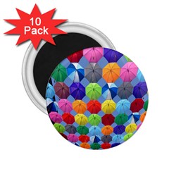 Umbrella 2 25  Magnets (10 Pack)  by artworkshop