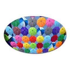 Umbrella Oval Magnet by artworkshop