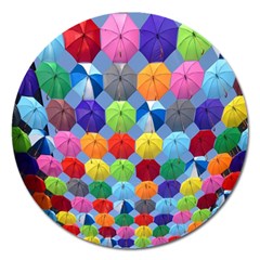 Umbrella Magnet 5  (round) by artworkshop