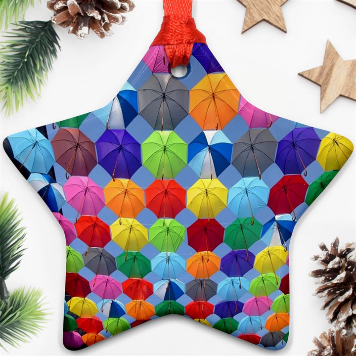 Umbrella Star Ornament (Two Sides)