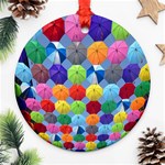 Umbrella Round Ornament (Two Sides) Back