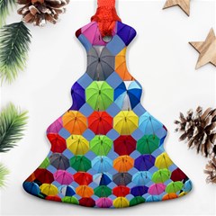 Umbrella Christmas Tree Ornament (two Sides) by artworkshop