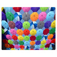 Umbrella Two Sides Premium Plush Fleece Blanket (medium) by artworkshop