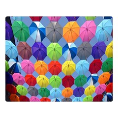 Umbrella Two Sides Premium Plush Fleece Blanket (large) by artworkshop