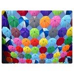 Umbrella Two Sides Premium Plush Fleece Blanket (Extra Small) 40 x30  Blanket Front