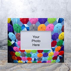 Umbrella White Tabletop Photo Frame 4 x6  by artworkshop