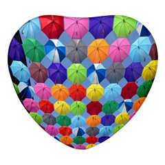 Umbrella Heart Glass Fridge Magnet (4 Pack) by artworkshop