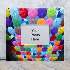 Umbrella White Wall Photo Frame 5  X 7  by artworkshop