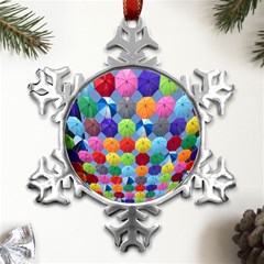 Umbrella Metal Small Snowflake Ornament