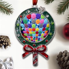 Umbrella Metal X mas Lollipop With Crystal Ornament