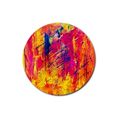 Various Colors Rubber Round Coaster (4 Pack) by artworkshop