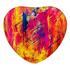 Various Colors Heart Glass Fridge Magnet (4 Pack) by artworkshop