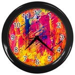 Various Colors Wall Clock (Black) Front