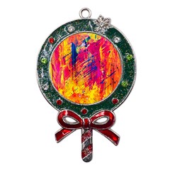 Various Colors Metal X mas Lollipop With Crystal Ornament by artworkshop