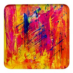 Various Colors Square Glass Fridge Magnet (4 Pack) by artworkshop