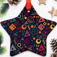 Doodle Pattern Star Ornament (two Sides) by Grandong