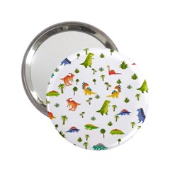 Vector Baby Dino Seamless Pattern 2 25  Handbag Mirrors by Grandong