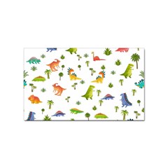 Vector Baby Dino Seamless Pattern Sticker (rectangular) by Grandong