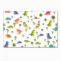 Vector Baby Dino Seamless Pattern Postcard 4 x 6  (pkg Of 10) by Grandong