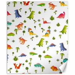 Vector Baby Dino Seamless Pattern Canvas 8  X 10  by Grandong