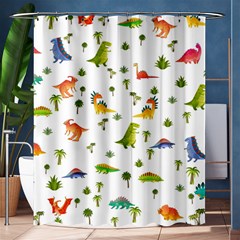 Vector Baby Dino Seamless Pattern Shower Curtain 60  X 72  (medium)  by Grandong