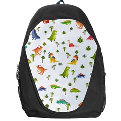 Vector Baby Dino Seamless Pattern Backpack Bag by Grandong