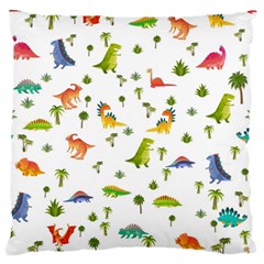 Vector Baby Dino Seamless Pattern Standard Premium Plush Fleece Cushion Case (one Side) by Grandong