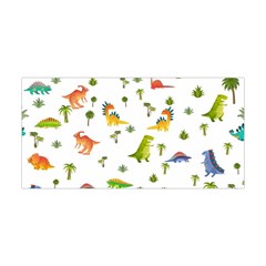 Vector Baby Dino Seamless Pattern Yoga Headband by Grandong