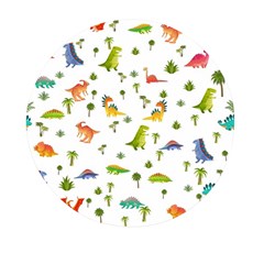 Vector Baby Dino Seamless Pattern Mini Round Pill Box (pack Of 5) by Grandong