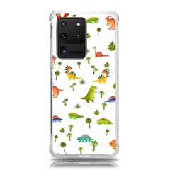 Vector Baby Dino Seamless Pattern Samsung Galaxy S20 Ultra 6 9 Inch Tpu Uv Case by Grandong