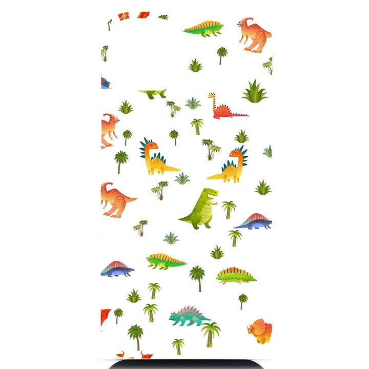 Vector Baby Dino Seamless Pattern iPhone 14 Plus Black UV Print Case