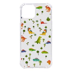 Vector Baby Dino Seamless Pattern Iphone 14 Tpu Uv Print Case by Grandong