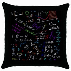 Mathematics  Physics Maths Math Pattern Throw Pillow Case (black) by Grandong