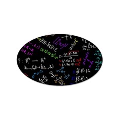 Mathematics  Physics Maths Math Pattern Sticker Oval (10 Pack) by Grandong