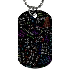 Mathematics  Physics Maths Math Pattern Dog Tag (two Sides) by Grandong