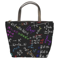 Mathematics  Physics Maths Math Pattern Bucket Bag by Grandong