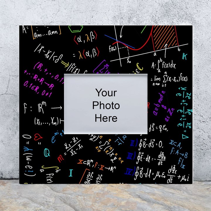 Mathematics  Physics Maths Math Pattern White Wall Photo Frame 5  x 7 