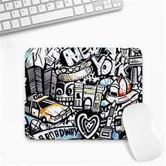 New York City Nyc Broadway Doodle Art Small Mousepad by Grandong