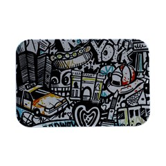 New York City Nyc Broadway Doodle Art Open Lid Metal Box (silver)   by Grandong