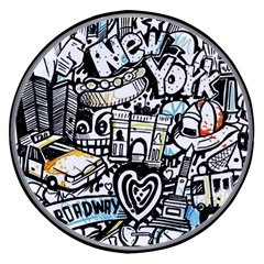 New York City Nyc Broadway Doodle Art Wireless Fast Charger(black) by Grandong