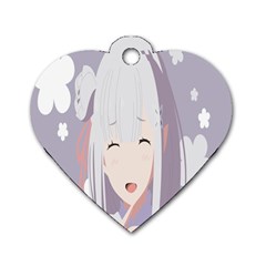 Emilia Rezero Dog Tag Heart (two Sides)