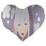 Emilia Rezero Large 19  Premium Heart Shape Cushions Back