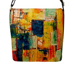 Wall Art Flap Closure Messenger Bag (l) by artworkshop