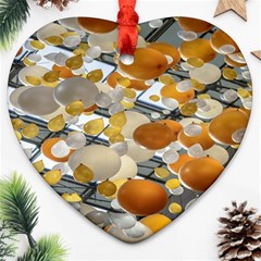 Wallpapper Heart Ornament (two Sides)