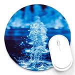 Water Blue Wallpaper Round Mousepad Front