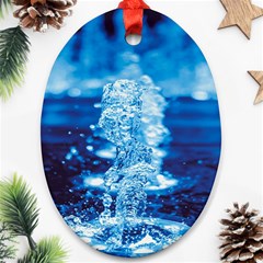 Water Blue Wallpaper Ornament (oval) by artworkshop