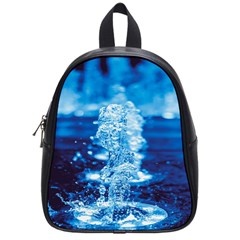 Water Blue Wallpaper School Bag (small) by artworkshop