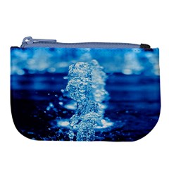 Water Blue Wallpaper Large Coin Purse