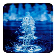 Water Blue Wallpaper Square Glass Fridge Magnet (4 Pack) by artworkshop