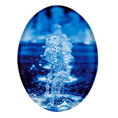 Water Blue Wallpaper Oval Glass Fridge Magnet (4 Pack) by artworkshop